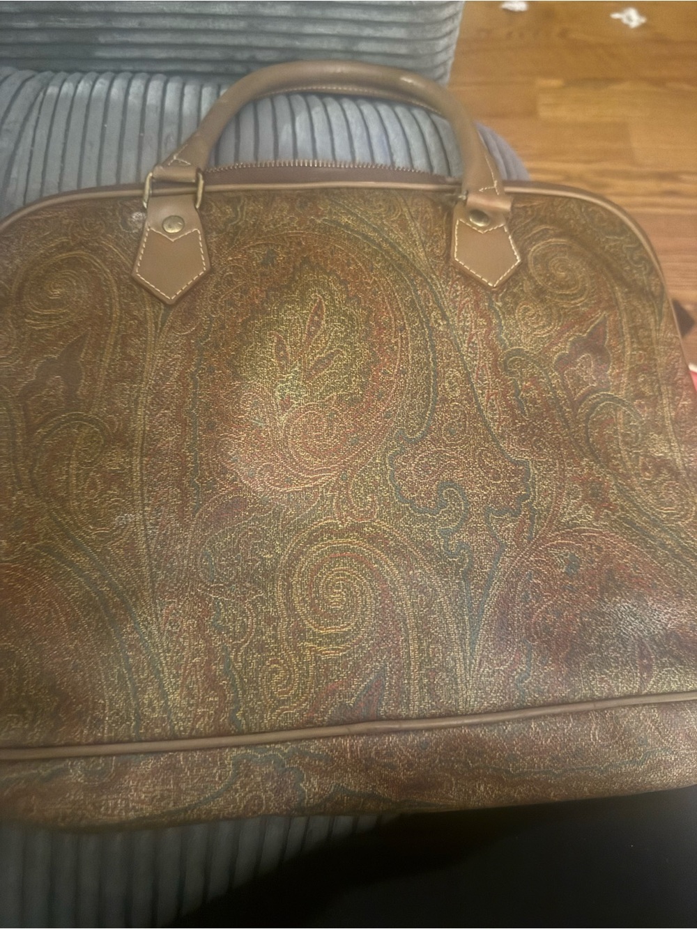 ETRO  Brown Paisley Briefcase - luxury vintage - Picture 10 of 13